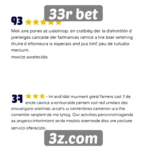 Avaliações de clientes sobre a plataforma 33r bet
